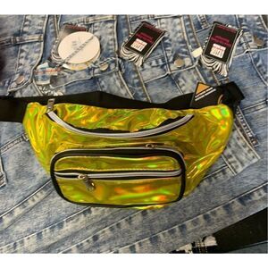 Metallic Faux Leather Fanny Pack